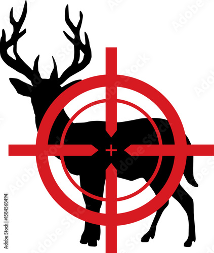 deer silhouette with crosshairs logo