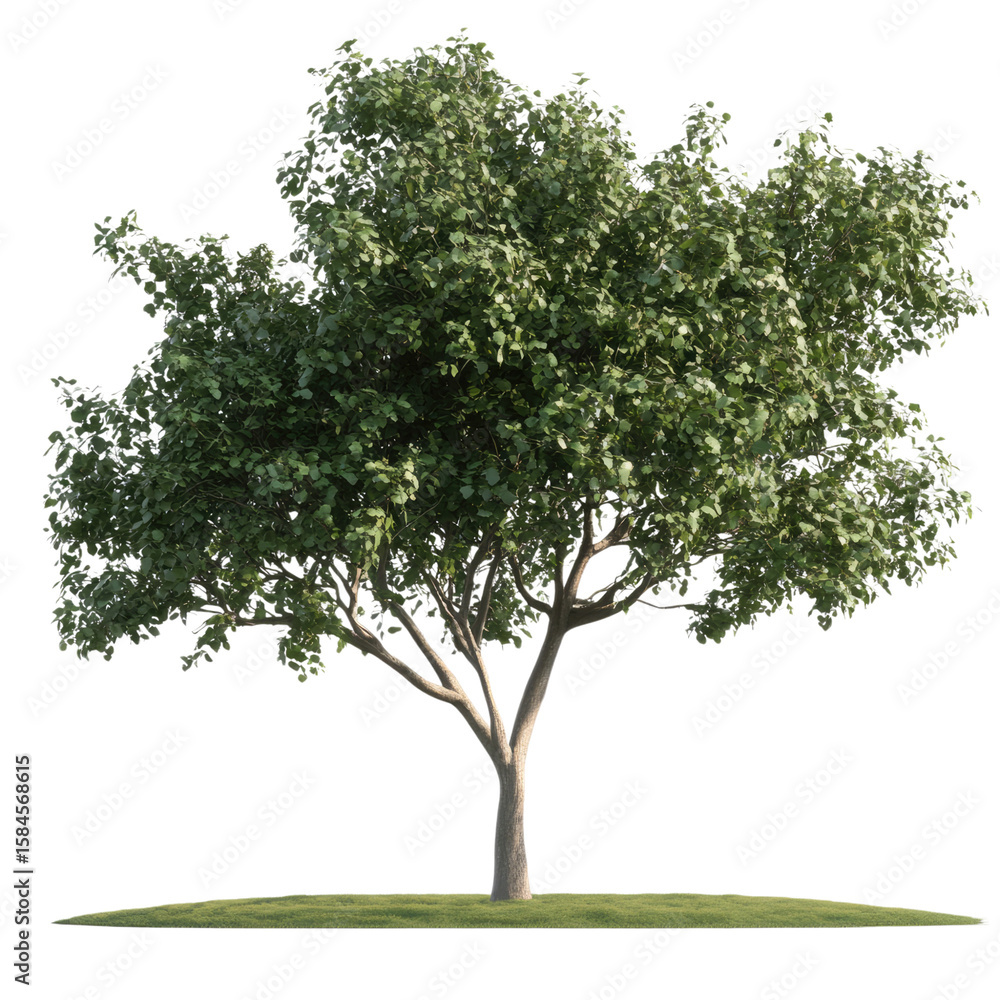 Obraz premium Single Trees Free Shapes Abstract on isolated transparent cutout PNG Background