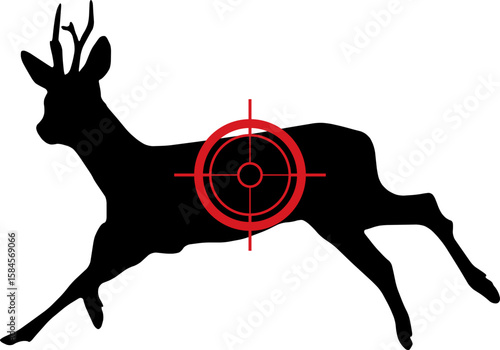 deer silhouette with crosshairs logo