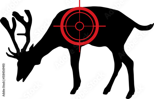 deer silhouette with crosshairs logo