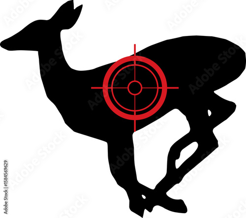 deer silhouette with crosshairs logo