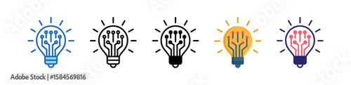 Innovative Multiple Style Icon Set Collection.  