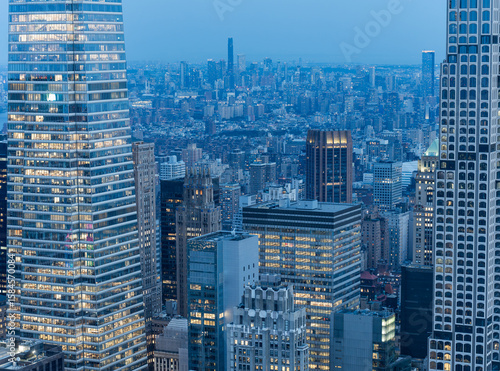 Fototapeta Naklejka Na Ścianę i Meble -  new york city skyline  in blue 
