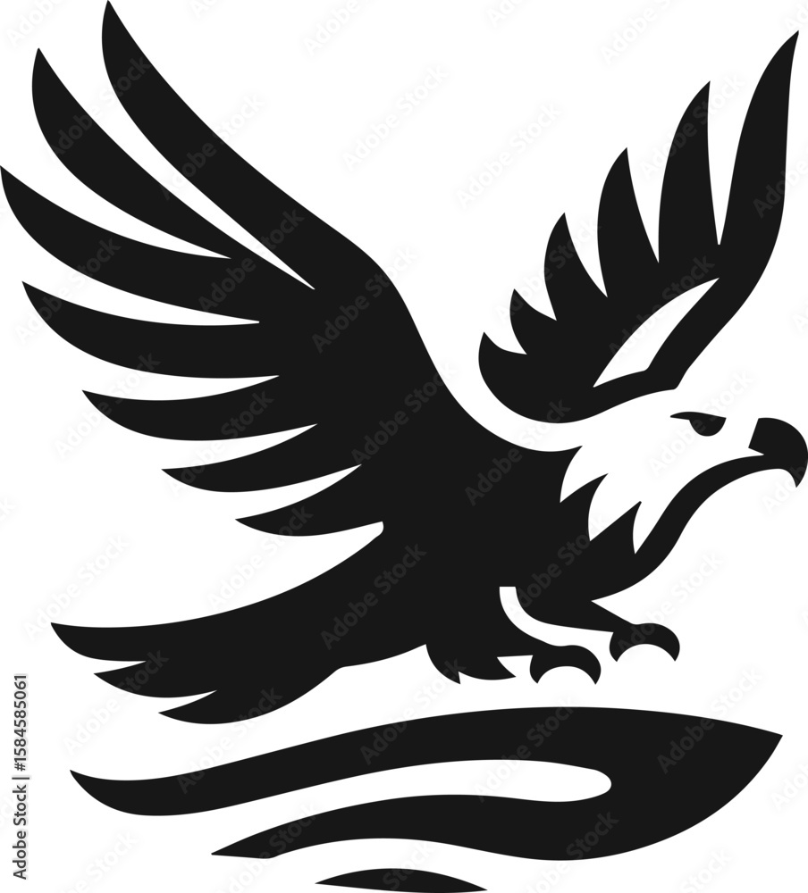 Obraz premium Flying Eagle and Eagle Vector Illustration