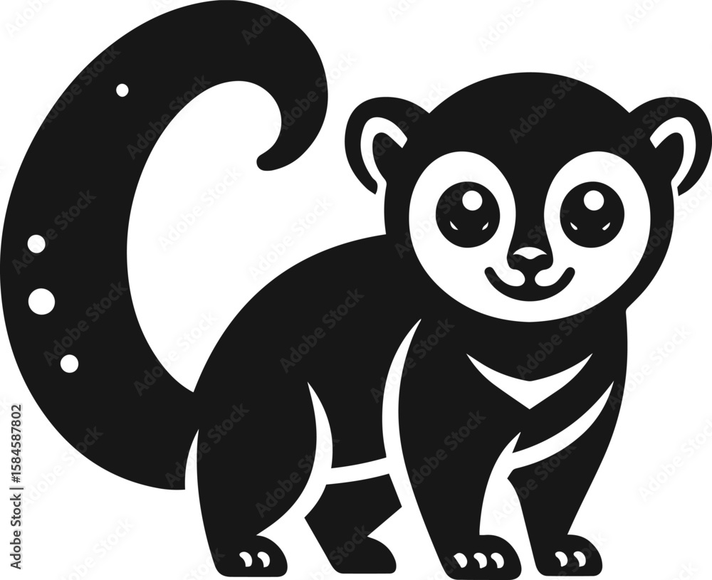 Fototapeta premium Kinkajou Vector Illustration