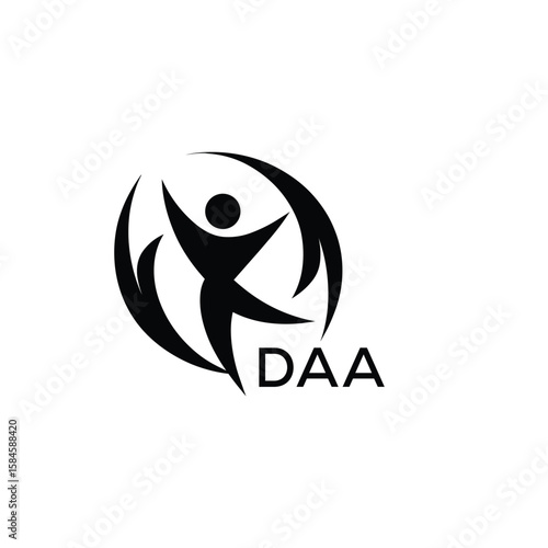 Classic Shield Logo with Stars and DAA Letters – Premium Badge or Security Brand Identity. DAA Letter Logo.

