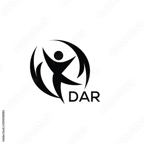 Classic Shield Logo with Stars and DAR Letters – Premium Badge or Security Brand Identity. DAR Letter Logo.
