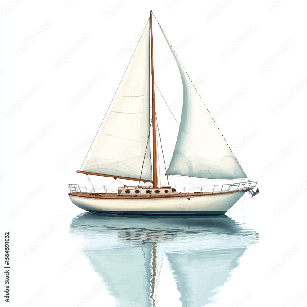 Fototapeta premium a small sailing boat 