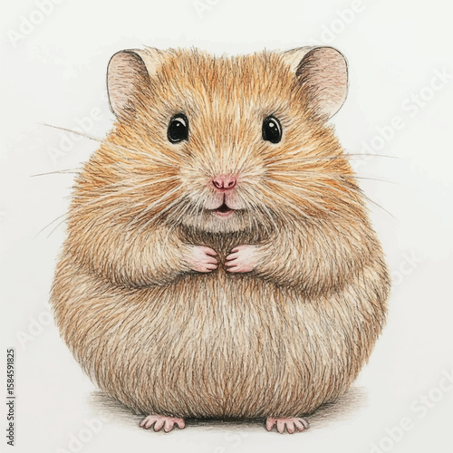 a chubby hamster