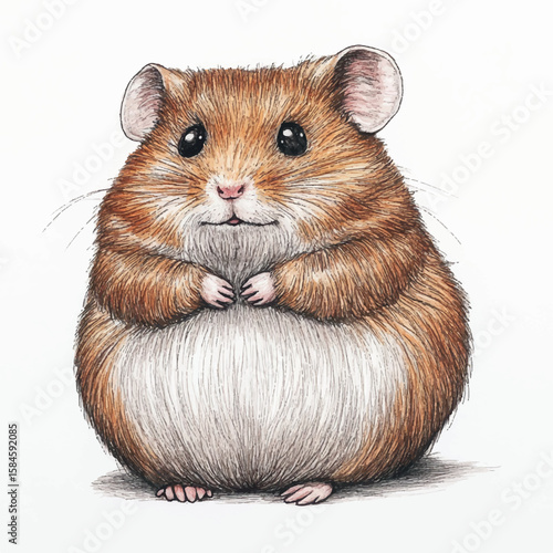 a chubby hamster