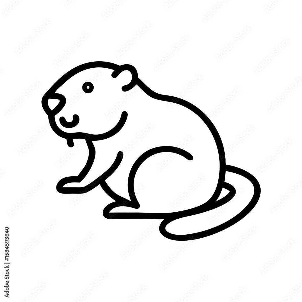 Fototapeta premium Person riding a horse in a minimal line art style 