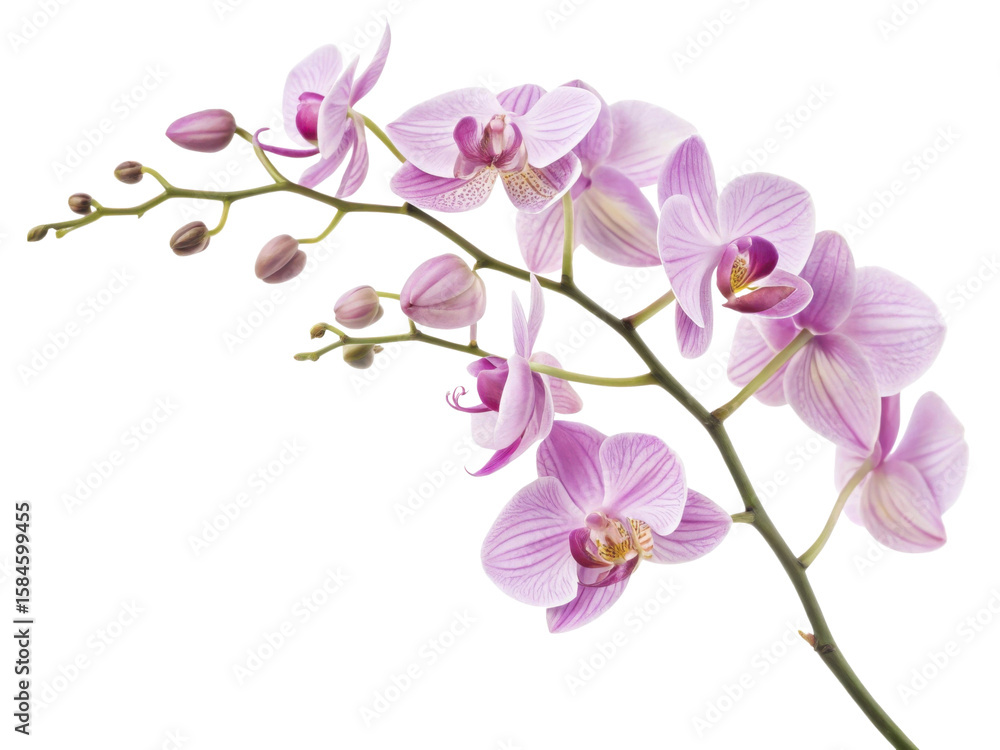 Obraz premium Beautiful orchid flower blooms display delicate petals and vibrant colors, creating serene atmosphere in any setting