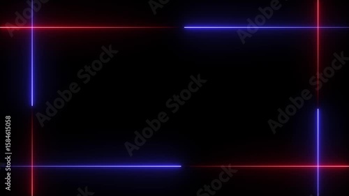 Wallpaper Mural Abstract Neon rectangle frame animation Abstract glowing neon rectangle border frame Animation of glowing neon rectangles abstract background.4k video Torontodigital.ca