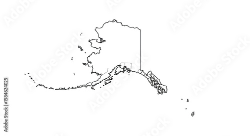 Detailed Outline Map of Alaska Geography, Regions, and Features of the Last Frontier