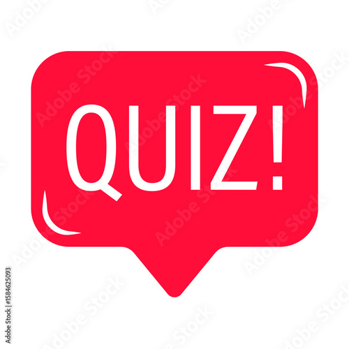 Quiz logo with speech bubble icon vector for graphic design, logo, website, social media, mobile app, UI illustration