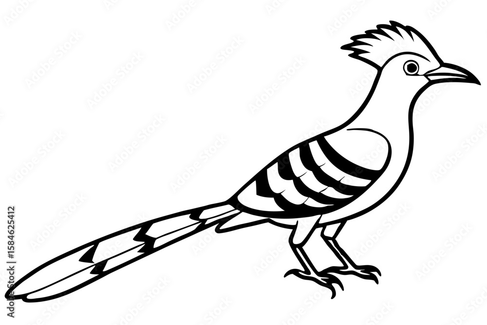 Obraz premium Hoopoe Silhouette Design
