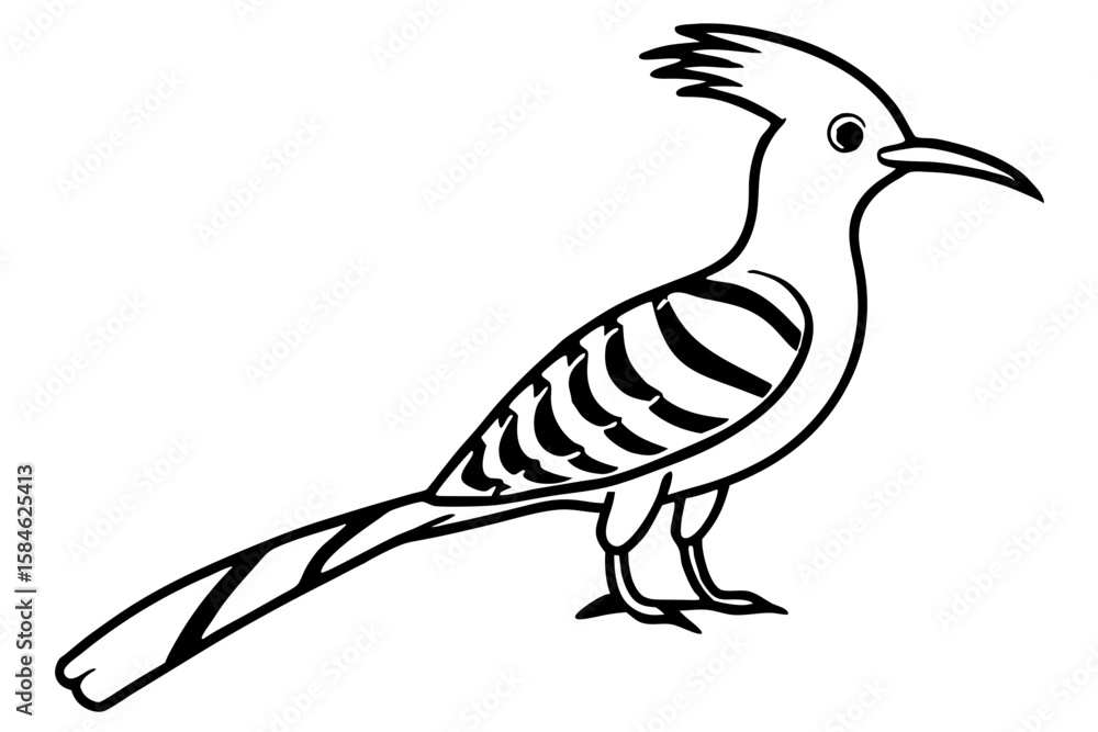 Obraz premium Hoopoe Silhouette Design