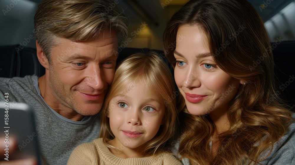 Family Togetherness on Flight Capturing Joy and Happiness with Smartphone, Creating Lasting Memories During Travel with Parents and Children Family Togetherness on Flight Capturing Joy and Happiness with Smartphone, Creating Lasting Memories During Travel with Parents and Children