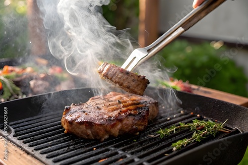 meat on the grill