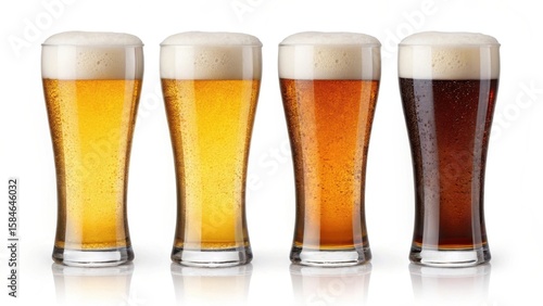 Wallpaper Mural glass of beer isolated on white background Torontodigital.ca