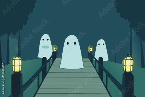 Halloween ghostly illustration