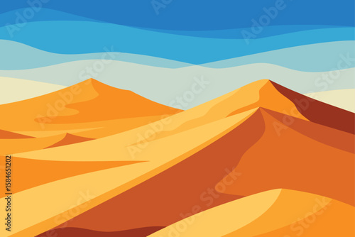 vector illustration of desert landscape