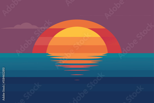 sunset over the sea