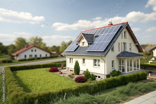 Wallpaper Mural Small house with a blue roof Torontodigital.ca