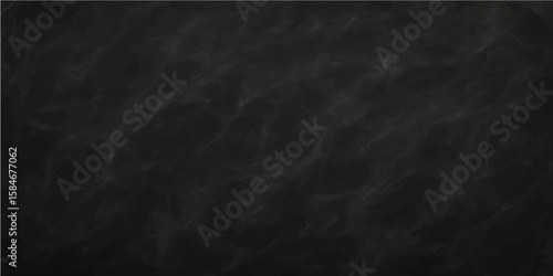 Old blank black chalkboard texture with a dark grunge surface and a foggy, stormy night sky pattern