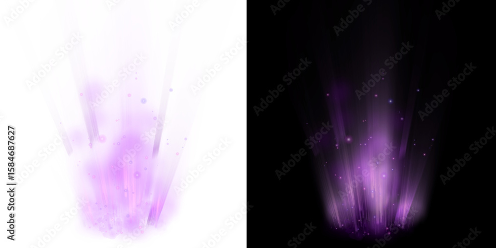 © Florencute - Purple light shoots up Effect, bright neon light with tiny twinkling stars. © Florencute - Purple light shoots up Effect, bright neon light with tiny twinkling stars.