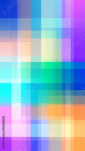 Vibrant Gradient of Textured Rectangular Blocks and Squares