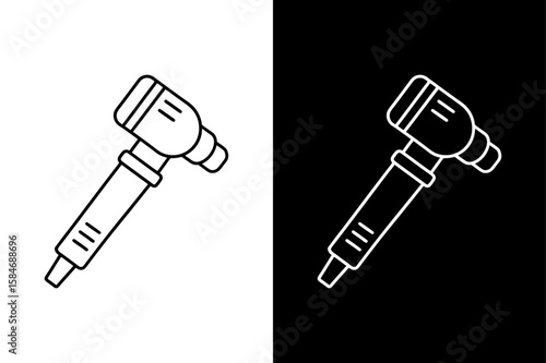 Minimalist Otoscope Vector Icon. Perfect for Presentations, UI, and Branding