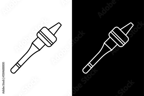 Clean Otoscope Icon Vector. Simple Line Design for Apps, Websites, and Logos