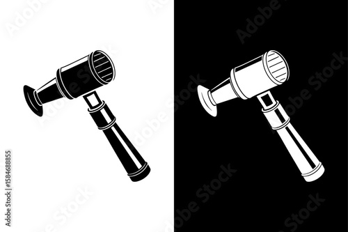 Vector Otoscope Icon silhouette. Modern, Clean Design for Healthcare and Tech Applications