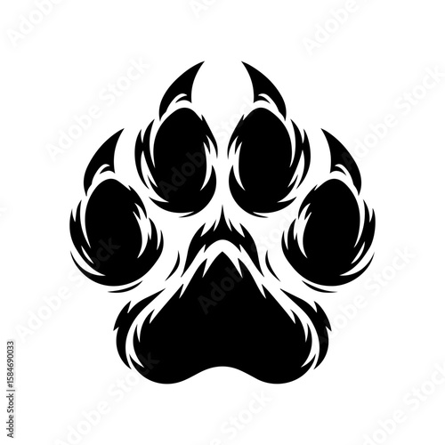 simple werewolf paw print 