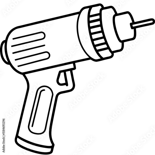 Minimalist Heat Gun Vector Design