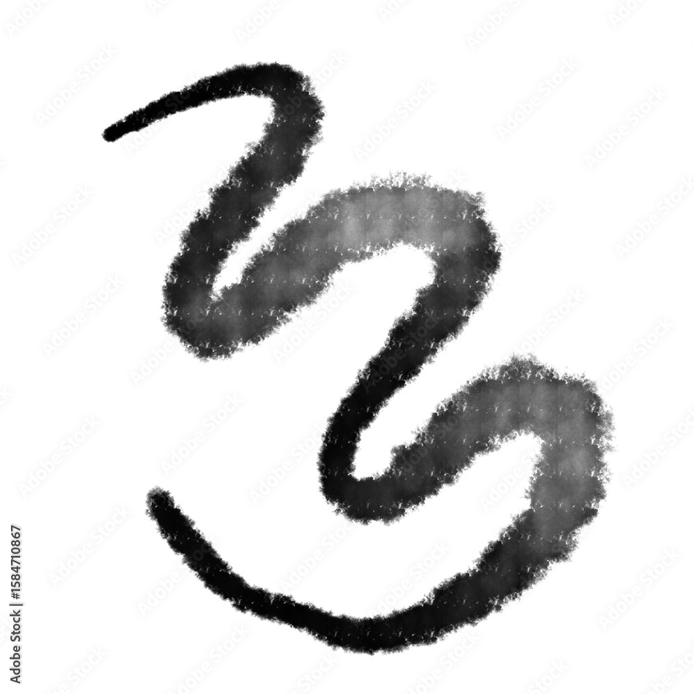 Fototapeta premium Abstract Black Ink Brush Stroke