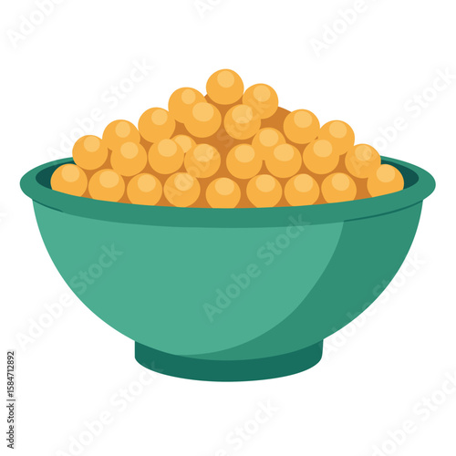 Chickpea Bowl  Icon VectorEco-Friendly Plant-Based Design