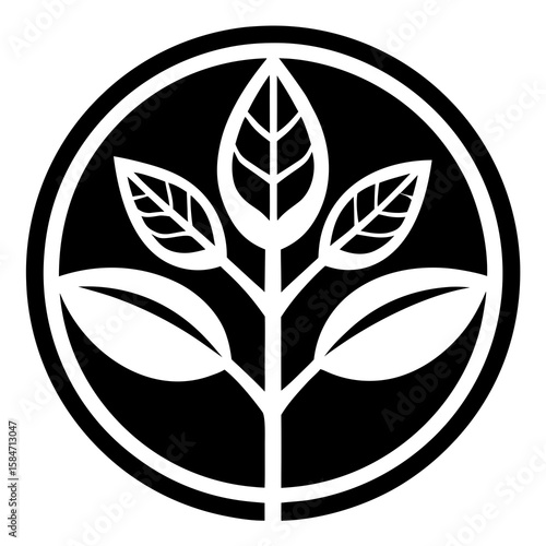 Plant-Based Symbol  Icon VectorEco-Friendly Plant-Based Design