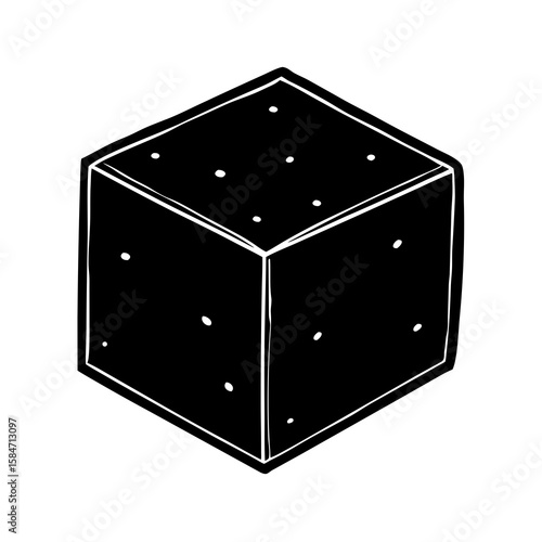 Tofu Block  Icon VectorEco-Friendly Plant-Based Design