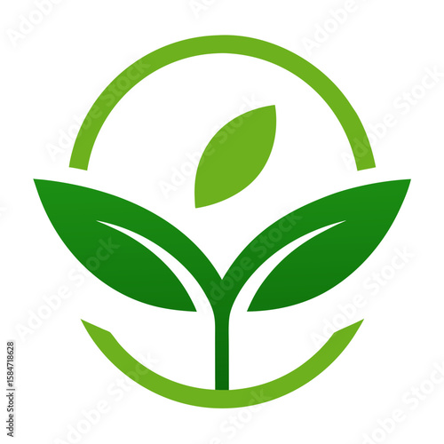 Plant-Based Symbol  Icon VectorEco-Friendly Plant-Based Design