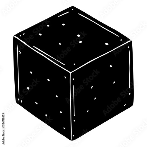 Tofu Block  Icon VectorEco-Friendly Plant-Based Design