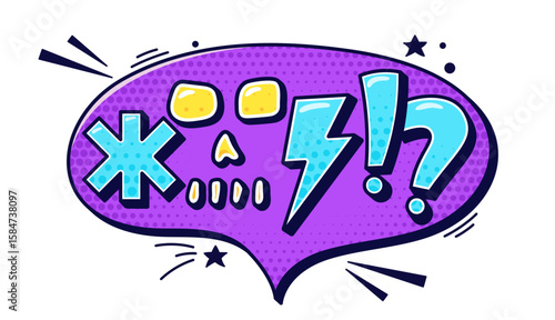 Evil Speech Babble with a bad word written in special characters.