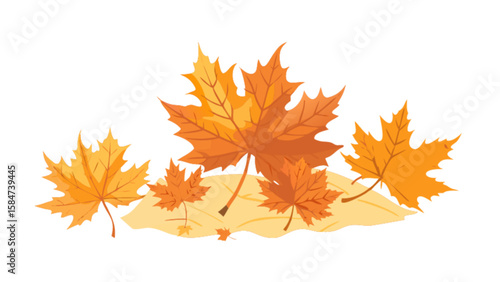 Autumn maple leaves vector illustration for fall season designs and thanksgiving day graphics and backgrounds