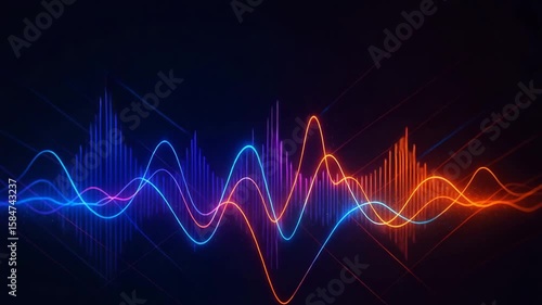 Dynamic sound waves in vibrant colors.