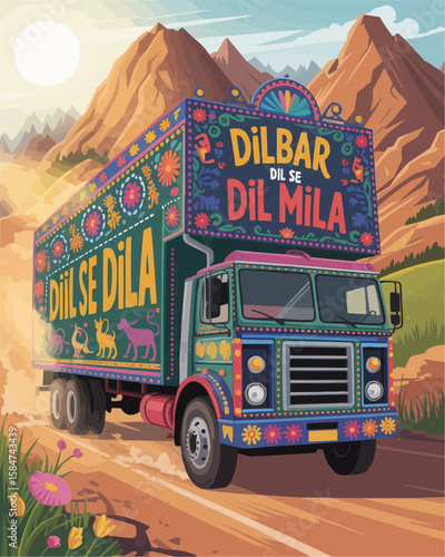 Pakistani Truck Art Vector