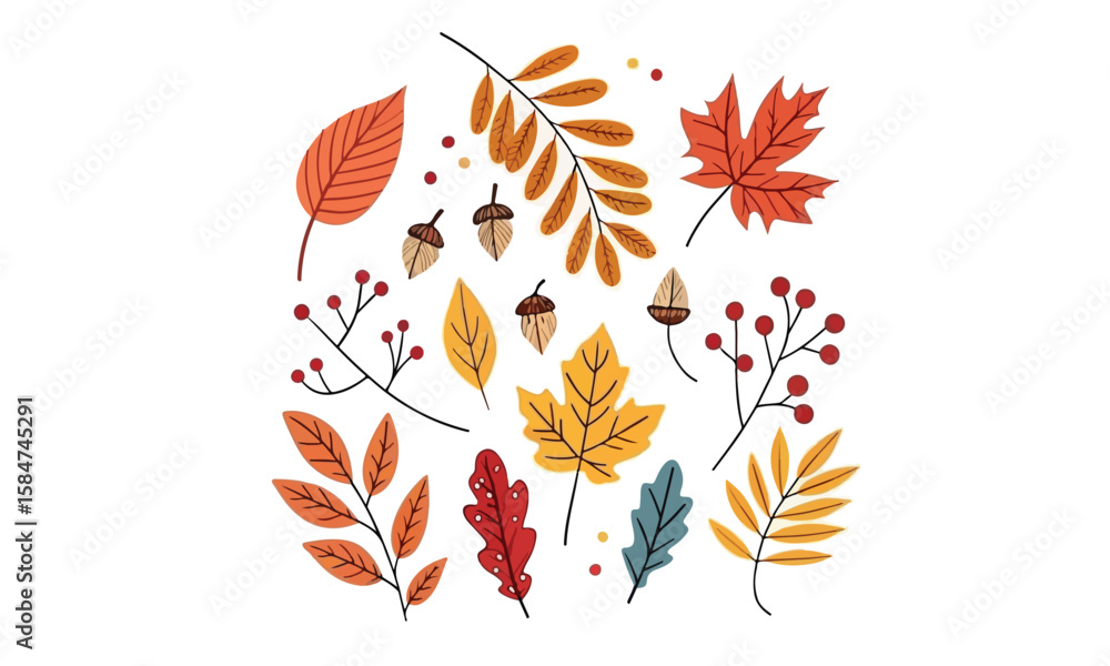 Obraz premium Autumn Fall Clipart Bundle