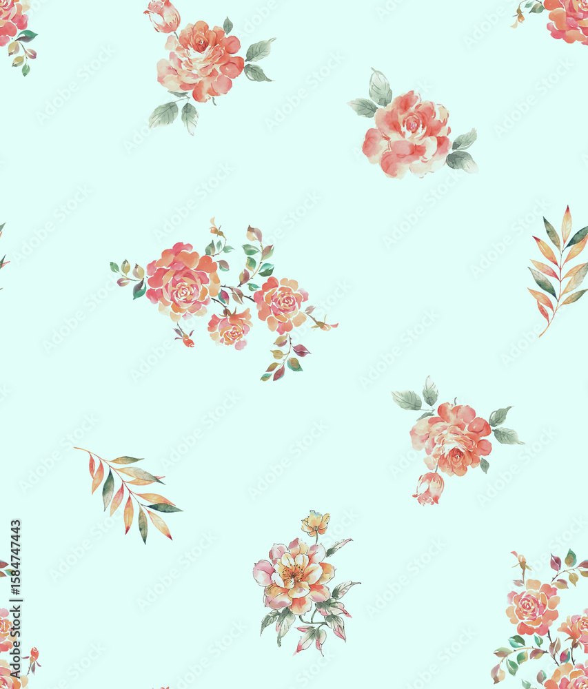 Obraz premium Flowers pattern allover pattern all over abstract pattern