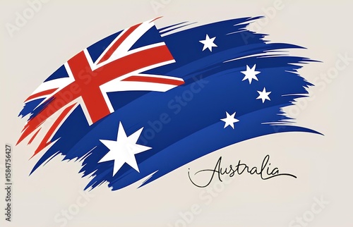 australian flag with a design
