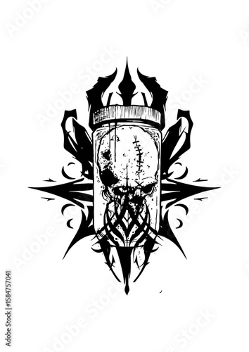 heraldic shield with crown and wings